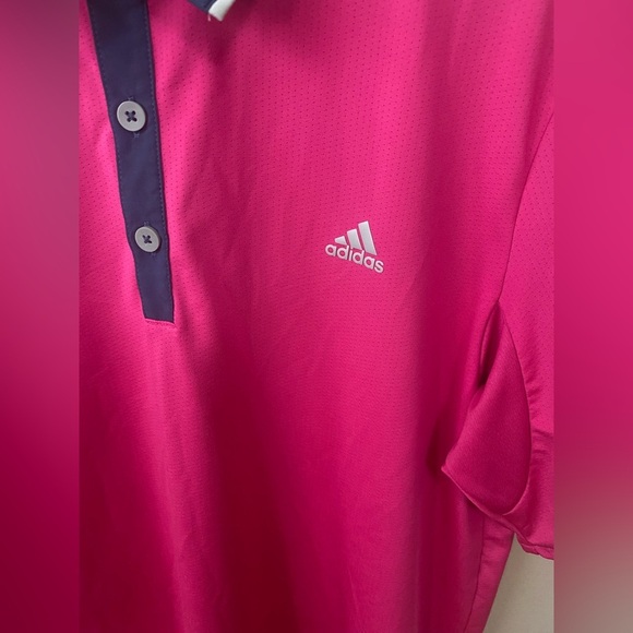 Adidas Men's Pink Polo Shirt Size Medium.in excellent condition - Picture 3 of 10